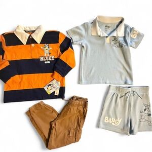 Bluey Toddler Boys 4-Piece Outfit Set Bundlw Size 4T